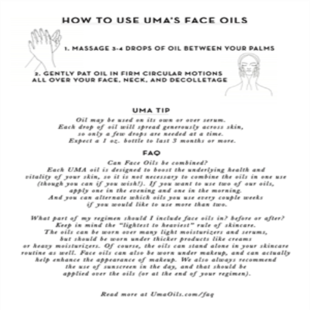 Ultimate Brightening Face Oil - Uma Oils